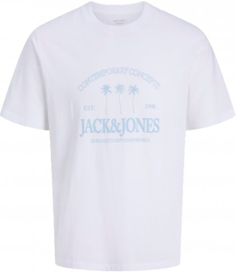 Jack & Jones Nantucket T-Shirt Λευκό - Μακό μπλουζάκια - Aνδρικά μπλουζεσ μεγάλα μεγέθη