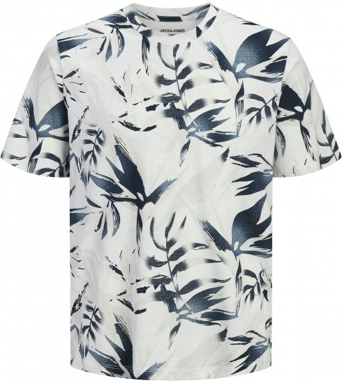Jack & Jones Honolulu T-Shirt White - Μακό μπλουζάκια - Aνδρικά μπλουζεσ μεγάλα μεγέθη