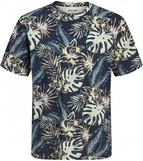 Jack & Jones Honolulu T-Shirt Navy - Μακό μπλουζάκια - Aνδρικά μπλουζεσ μεγάλα μεγέθη