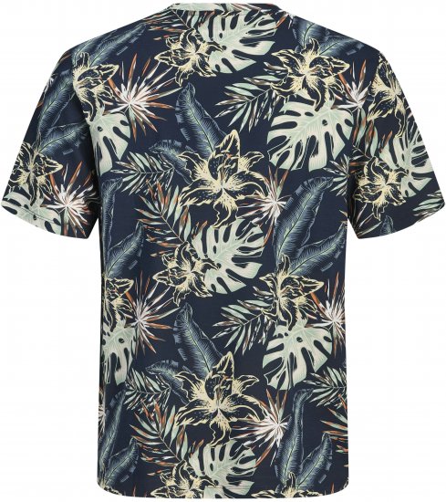 Jack & Jones Honolulu T-Shirt Navy - Μακό μπλουζάκια - Aνδρικά μπλουζεσ μεγάλα μεγέθη
