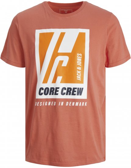 Jack & Jones Spring Logo T-Shirt Pink - Μακό μπλουζάκια - Aνδρικά μπλουζεσ μεγάλα μεγέθη