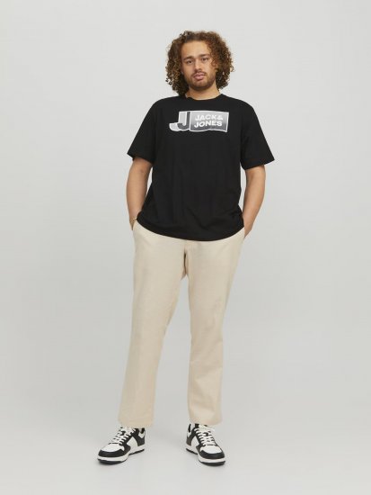 Jack & Jones Logan T-Shirt Black - Μακό μπλουζάκια - Aνδρικά μπλουζεσ μεγάλα μεγέθη