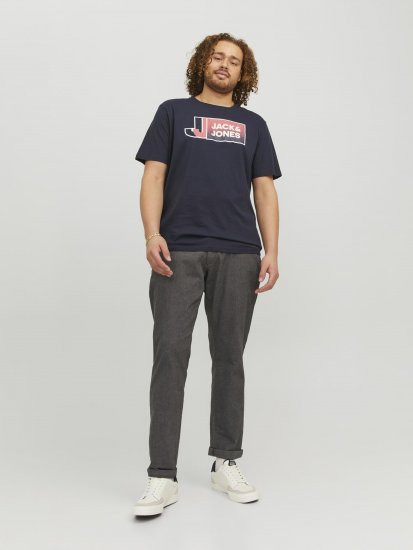 Jack & Jones Logan T-Shirt Navy - Μακό μπλουζάκια - Aνδρικά μπλουζεσ μεγάλα μεγέθη