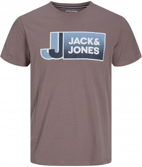 Jack & Jones Logan T-Shirt Brown - Μακό μπλουζάκια - Aνδρικά μπλουζεσ μεγάλα μεγέθη