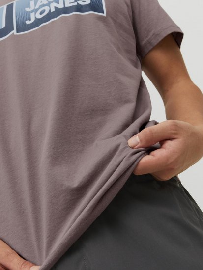 Jack & Jones Logan T-Shirt Brown - Μακό μπλουζάκια - Aνδρικά μπλουζεσ μεγάλα μεγέθη