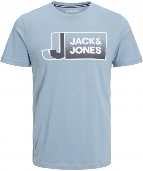 Jack & Jones Logan T-Shirt Turquoise - Μακό μπλουζάκια - Aνδρικά μπλουζεσ μεγάλα μεγέθη