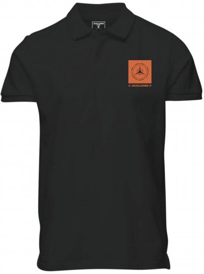 Jack & Jones Conrad Polo Short Sleeve Black - Πόλο μπλουζάκια - Aνδρικά μπλουζακια πολο μεγάλα μεγέθη