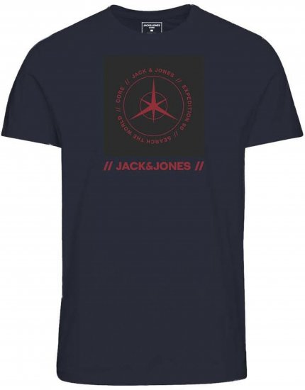 Jack & Jones Conrad T-Shirt Navy - Μακό μπλουζάκια - Aνδρικά μπλουζεσ μεγάλα μεγέθη