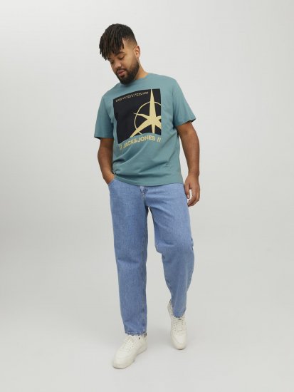 Jack & Jones Conrad T-Shirt Grey - Μακό μπλουζάκια - Aνδρικά μπλουζεσ μεγάλα μεγέθη