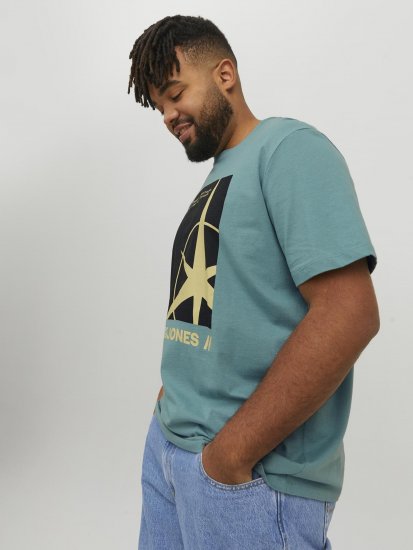 Jack & Jones Conrad T-Shirt Grey - Μακό μπλουζάκια - Aνδρικά μπλουζεσ μεγάλα μεγέθη