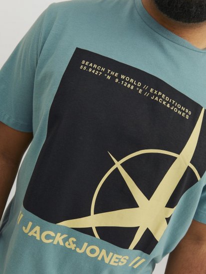 Jack & Jones Conrad T-Shirt Grey - Μακό μπλουζάκια - Aνδρικά μπλουζεσ μεγάλα μεγέθη