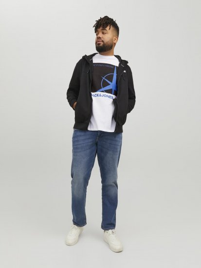 Jack & Jones Conrad T-Shirt White - Μακό μπλουζάκια - Aνδρικά μπλουζεσ μεγάλα μεγέθη