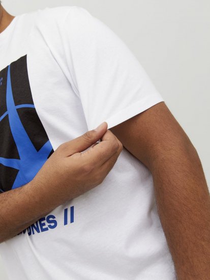Jack & Jones Conrad T-Shirt White - Μακό μπλουζάκια - Aνδρικά μπλουζεσ μεγάλα μεγέθη