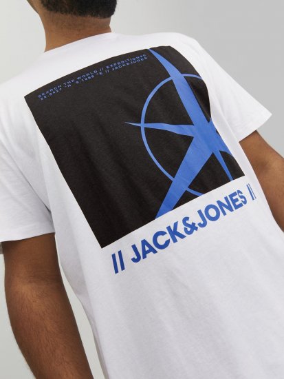 Jack & Jones Conrad T-Shirt White - Μακό μπλουζάκια - Aνδρικά μπλουζεσ μεγάλα μεγέθη