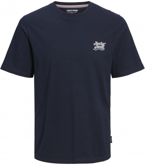 Jack & Jones Trevor T-Shirt Navy - Μακό μπλουζάκια - Aνδρικά μπλουζεσ μεγάλα μεγέθη
