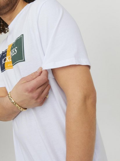 Jack & Jones Codyy T-Shirt White - Μακό μπλουζάκια - Aνδρικά μπλουζεσ μεγάλα μεγέθη