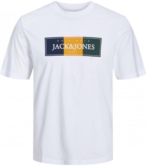 Jack & Jones Codyy T-Shirt White - Μακό μπλουζάκια - Aνδρικά μπλουζεσ μεγάλα μεγέθη