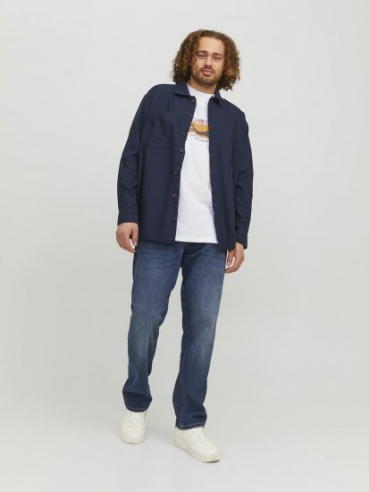 Jack & Jones Copenhagen Photo T-Shirt White - Μακό μπλουζάκια - Aνδρικά μπλουζεσ μεγάλα μεγέθη