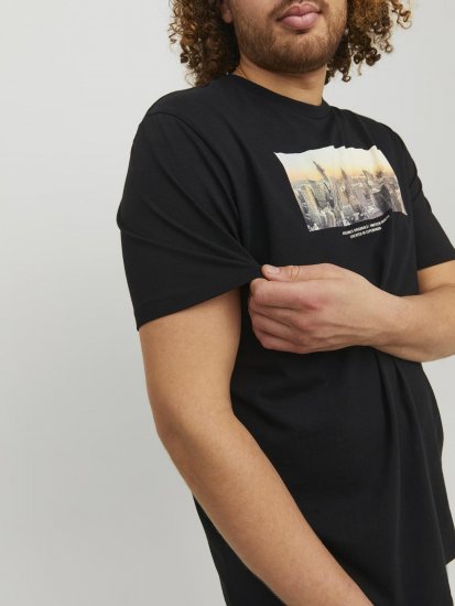 Jack & Jones Copenhagen Photo T-Shirt Black - Μακό μπλουζάκια - Aνδρικά μπλουζεσ μεγάλα μεγέθη