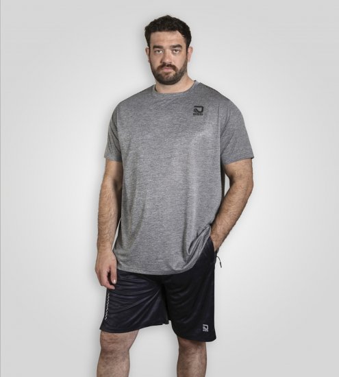 D555 Retford T-Shirt Lightweight Peach Finished Grey - Μακό μπλουζάκια - Aνδρικά μπλουζεσ μεγάλα μεγέθη