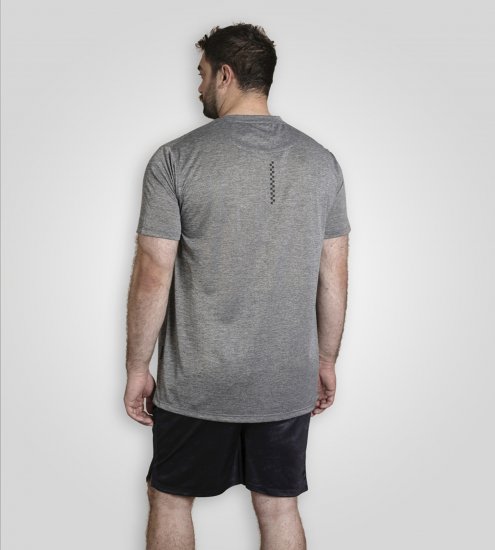 D555 Retford T-Shirt Lightweight Peach Finished Grey - Μακό μπλουζάκια - Aνδρικά μπλουζεσ μεγάλα μεγέθη