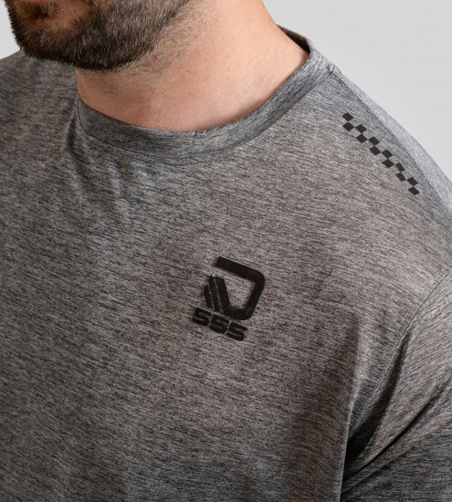 D555 Retford T-Shirt Lightweight Peach Finished Grey - Μακό μπλουζάκια - Aνδρικά μπλουζεσ μεγάλα μεγέθη