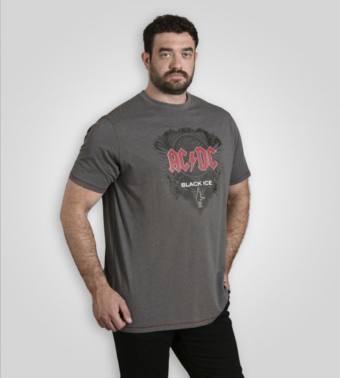 D555 Clydebank T-Shirt Official AC/DC Black Ice Grey - Μακό μπλουζάκια - Aνδρικά μπλουζεσ μεγάλα μεγέθη