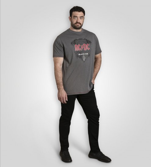 D555 Clydebank T-Shirt Official AC/DC Black Ice Grey - Μακό μπλουζάκια - Aνδρικά μπλουζεσ μεγάλα μεγέθη