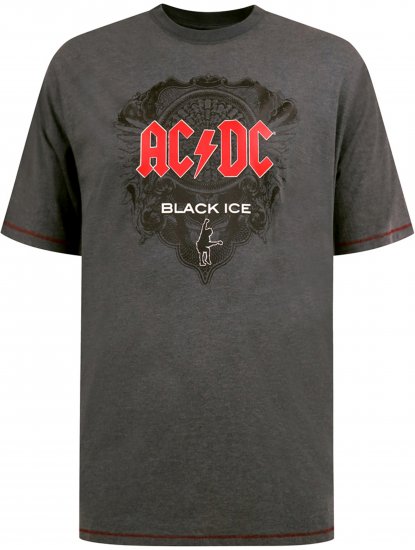 D555 Clydebank T-Shirt Official AC/DC Black Ice Grey - Μακό μπλουζάκια - Aνδρικά μπλουζεσ μεγάλα μεγέθη
