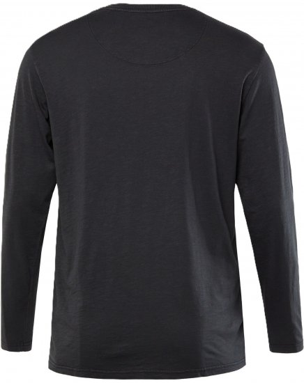 JP1880 T-Shirt Henley Long Sleeve Black TALL - ΑΝΔΡΙΚΑ ΡΟΥΧΑ MT-6XLT - Μεγέθη TALL