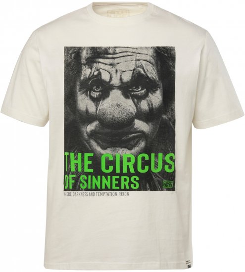 STHUGE T-Shirt Circus Of Sinners White - Μακό μπλουζάκια - Aνδρικά μπλουζεσ μεγάλα μεγέθη