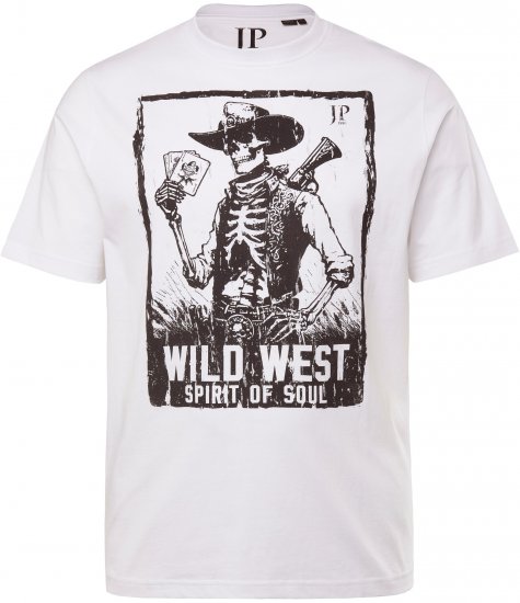 JP1880 T-Shirt 2-Pack Wild West Black And White - Μακό μπλουζάκια - Aνδρικά μπλουζεσ μεγάλα μεγέθη