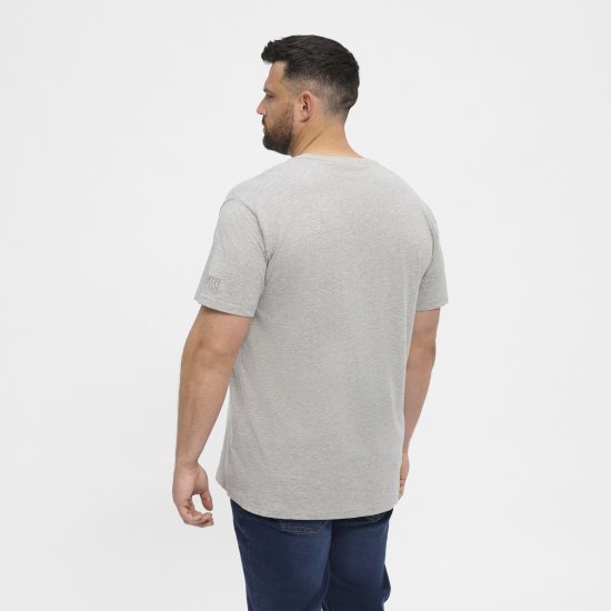 North Latitude T-Shirt O-Neck Grey Melange TALL - TALL Πόλο μπλουζάκια - 