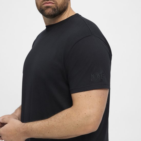 North Latitude T-Shirt O-Neck Black TALL - TALL Πόλο μπλουζάκια - 