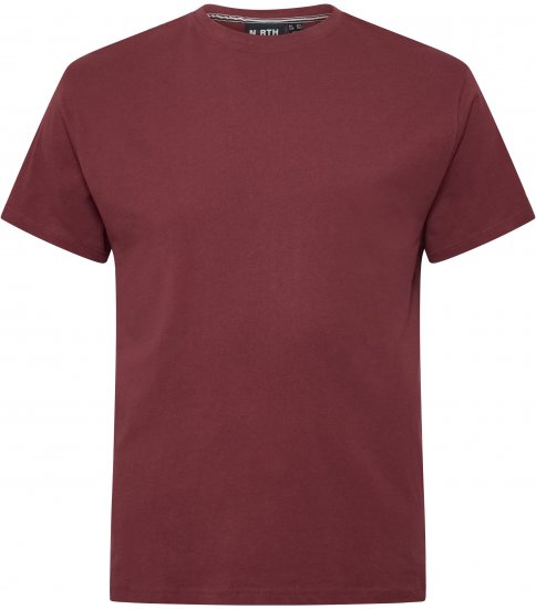 North Latitude T-Shirt O-Neck Bordeaux TALL - TALL Πόλο μπλουζάκια - T-Shirt για Ψηλούς Άνδρες
