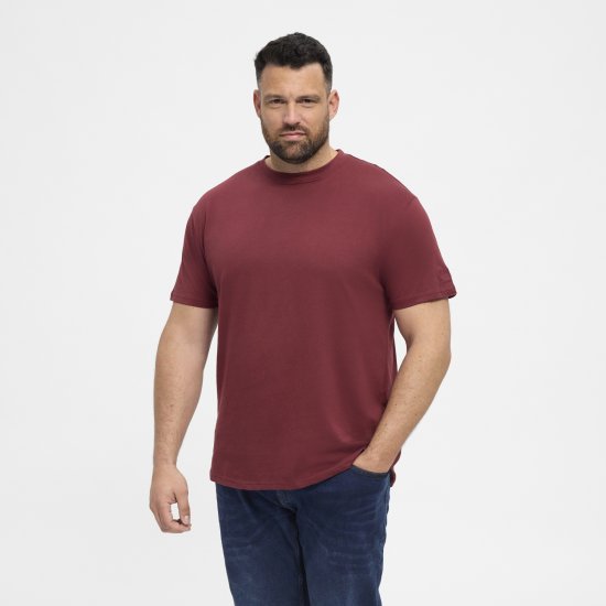 North Latitude T-Shirt O-Neck Bordeaux TALL - TALL Πόλο μπλουζάκια - T-Shirt για Ψηλούς Άνδρες