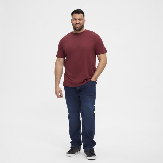 North Latitude T-Shirt O-Neck Bordeaux TALL - TALL Πόλο μπλουζάκια - T-Shirt για Ψηλούς Άνδρες
