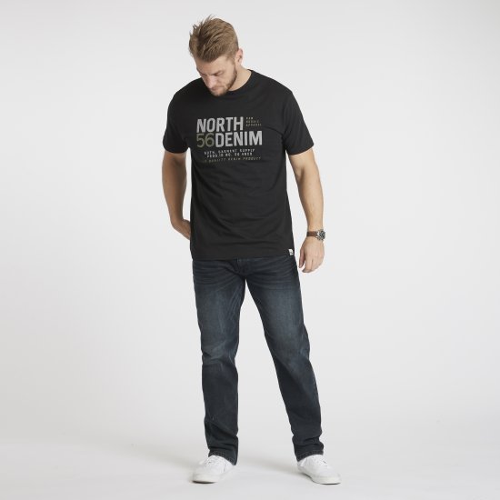 North Latitude Denim Printed T-Shirt Black TALL - TALL Πόλο μπλουζάκια - T-Shirt για Ψηλούς Άνδρες