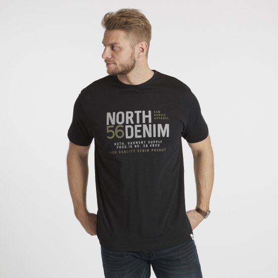 North Latitude Denim Printed T-Shirt Black TALL - TALL Πόλο μπλουζάκια - T-Shirt για Ψηλούς Άνδρες