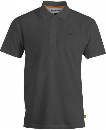 Motley Denim Bratislava Polo Charcoal - Πόλο μπλουζάκια - Aνδρικά μπλουζακια πολο μεγάλα μεγέθη