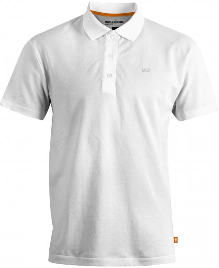 Motley Denim Bratislava Polo White - Πόλο μπλουζάκια - Aνδρικά μπλουζακια πολο μεγάλα μεγέθη