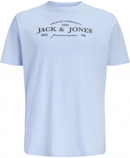 Jack & Jones Kevin Μπλουζάκι Μπλε - Μακό μπλουζάκια - Aνδρικά μπλουζεσ μεγάλα μεγέθη