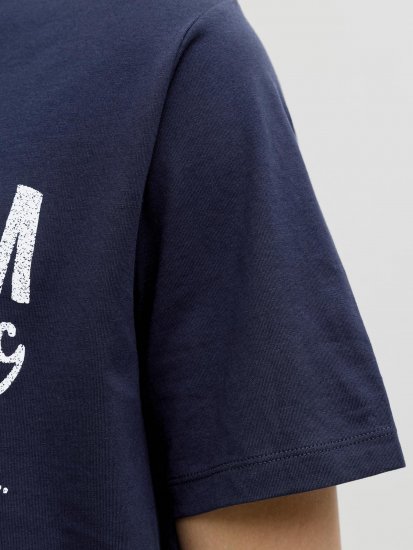 Jack & Jones Alex Μπλουζάκι Σκούρο Μπλε - Μακό μπλουζάκια - Aνδρικά μπλουζεσ μεγάλα μεγέθη