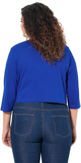 Ulla Popken Versatile Surplice Wrap Tie Hem Bolero Top Cobalt Blue - Μπλουζάκια - 