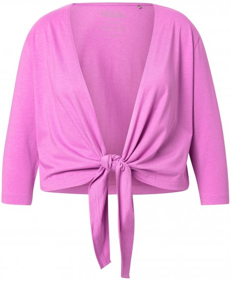 Ulla Popken Versatile Surplice Wrap Tie Hem Bolero Top Cool Pink - Μπλουζάκια - 