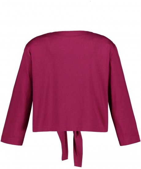 Ulla Popken Versatile Surplice Wrap Tie Hem Bolero Top Magnolia Red - Μπλουζάκια - 