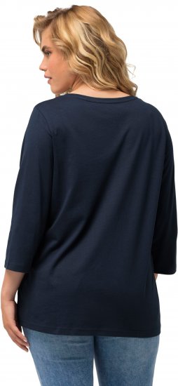 Ulla Popken City Name Graphic Tee Navy - Τυπωμένα T-shirts για γυναίκες - 