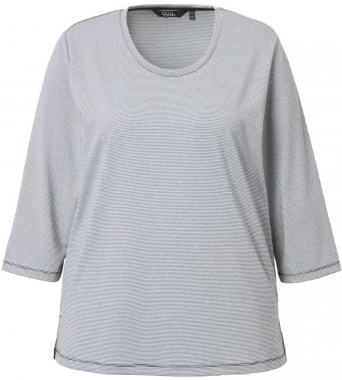 Ulla Popken Decorative Seam Short Sleeve Tee Grey - Μπλουζάκια - 