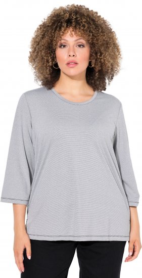 Ulla Popken Decorative Seam Short Sleeve Tee Grey - Μπλουζάκια - 