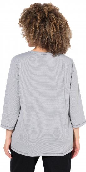 Ulla Popken Decorative Seam Short Sleeve Tee Grey - Μπλουζάκια - 